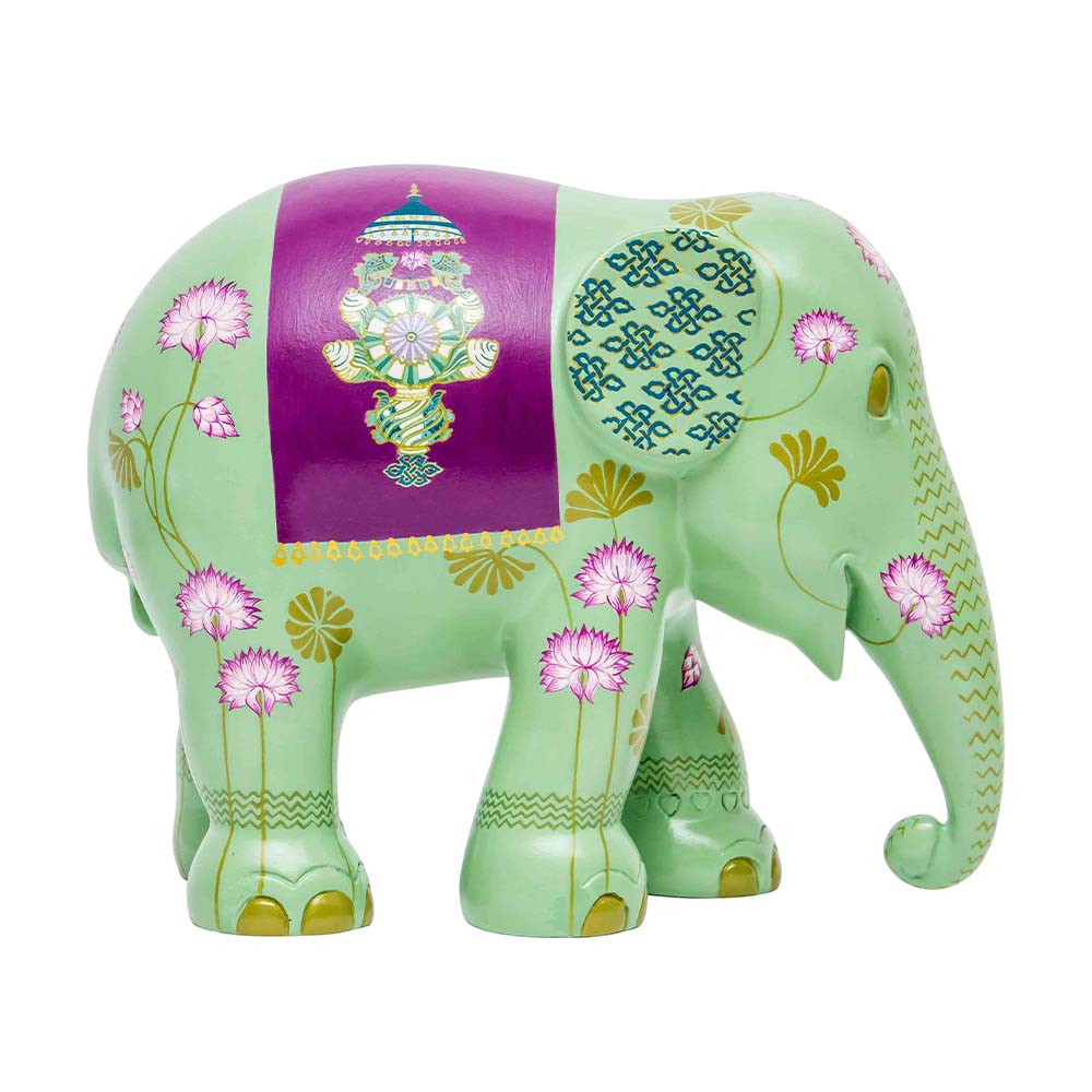 Coaster One Degree North Pattern hand-painted elephant statue